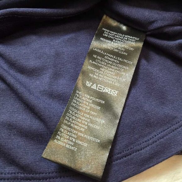 New M Maeve x Anthropologie Ruched yoke column maxi skirt in Navy Storm - Picture 6 of 9